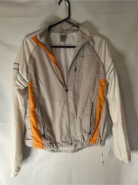 Champion Lightweight White Grey  and Orange Windbreaker  Jacket